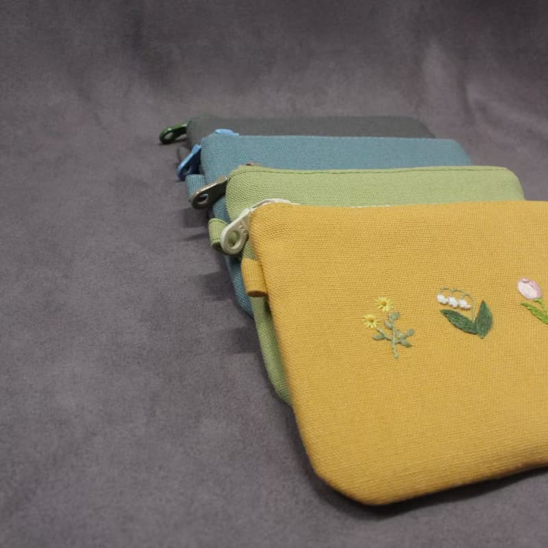 手工刺繡卡片零錢包/大吉大櫟