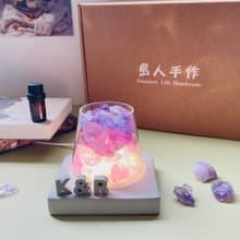 能量擴香水晶山【紫水晶的和諧與專注】水晶禮盒-( 水泥字要加購)