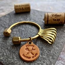 純黃銅鑰匙圈【免費雷雕】實心 O 型黃銅 畢業禮物 生日禮物
