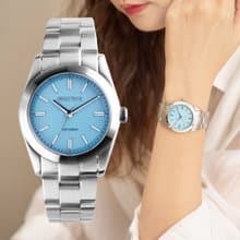 Relax time太陽能 經典立體格紋女錶-湖水綠 (RT-105S-2L) 34mm