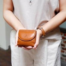 日本率性 輕巧口袋型多夾層手工牛皮短夾Made in Japan by Folna