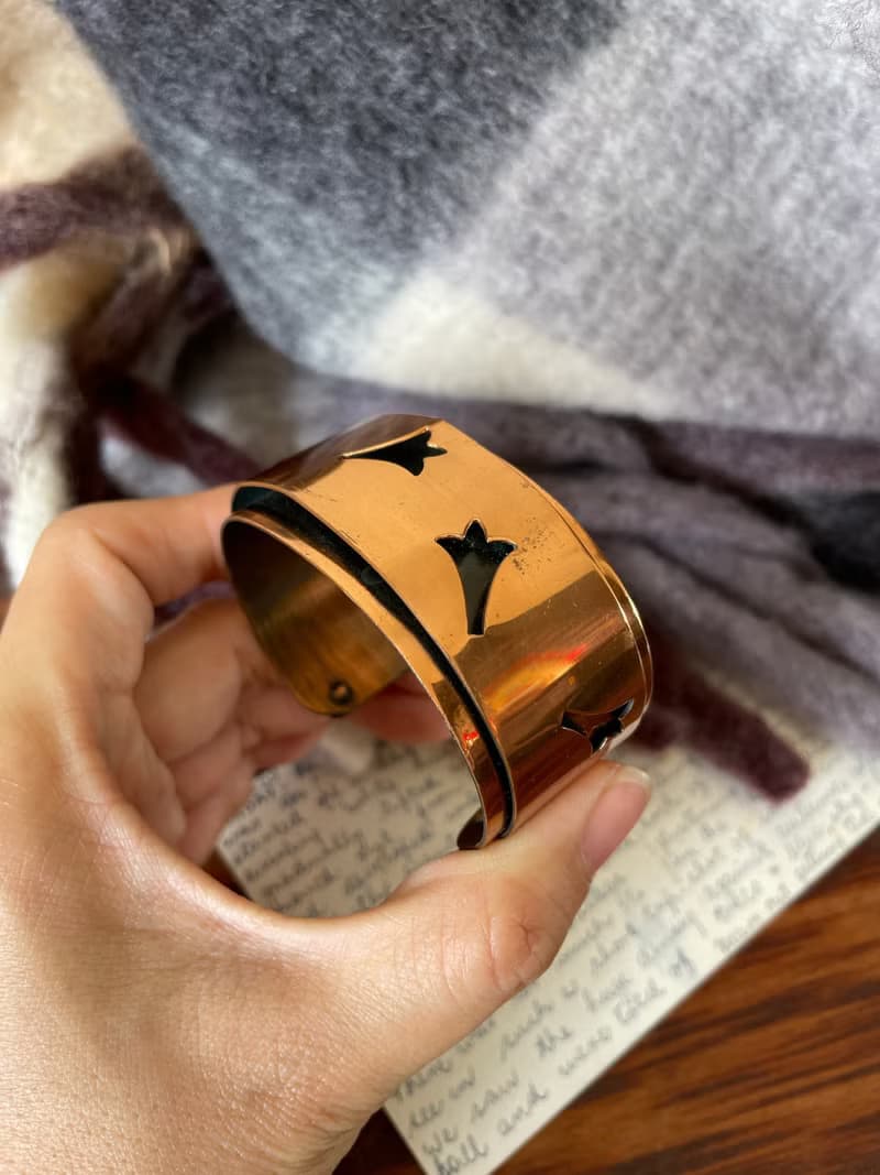 古董60~70年代銅飛燕手環手鐲 BR75