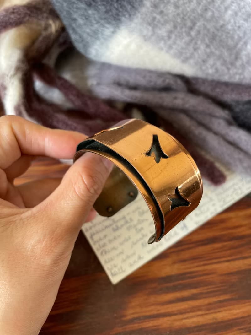 古董60~70年代銅飛燕手環手鐲 BR75