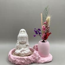 淨念吉祥小佛之寳瓶觀音 香氛豪華田園風套組 擴香石精油居家香氛