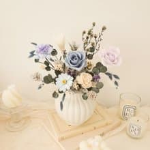 曲線瓶盆花-天藍色