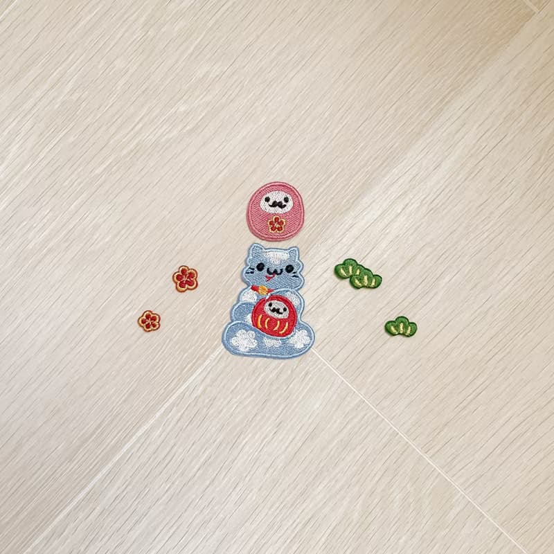 【巳蛇】蛇年 達摩|燙貼|刺繡貼紙|撕開即貼