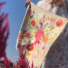 Scarf : ttq floral scarf : shining vibe