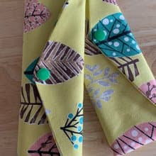 文青風環保纯棉筷袋 開心花兒 芥末黃 浪漫 日本 潮物 收纳 手作