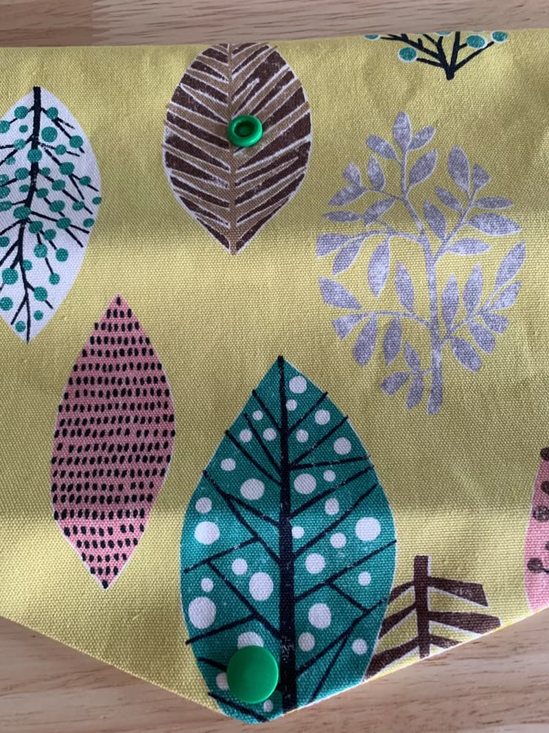 文青風環保纯棉筷袋 開心花兒 芥末黃 浪漫 日本 潮物 收纳 手作