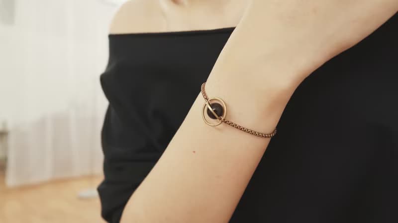 火星-紅虎眼黃銅手鍊-Universe galaxy