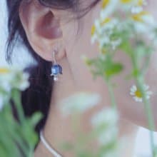 彌諳【風鈴草耳環】精緻設計款琺琅925銀鍍金輕珠寶耳飾