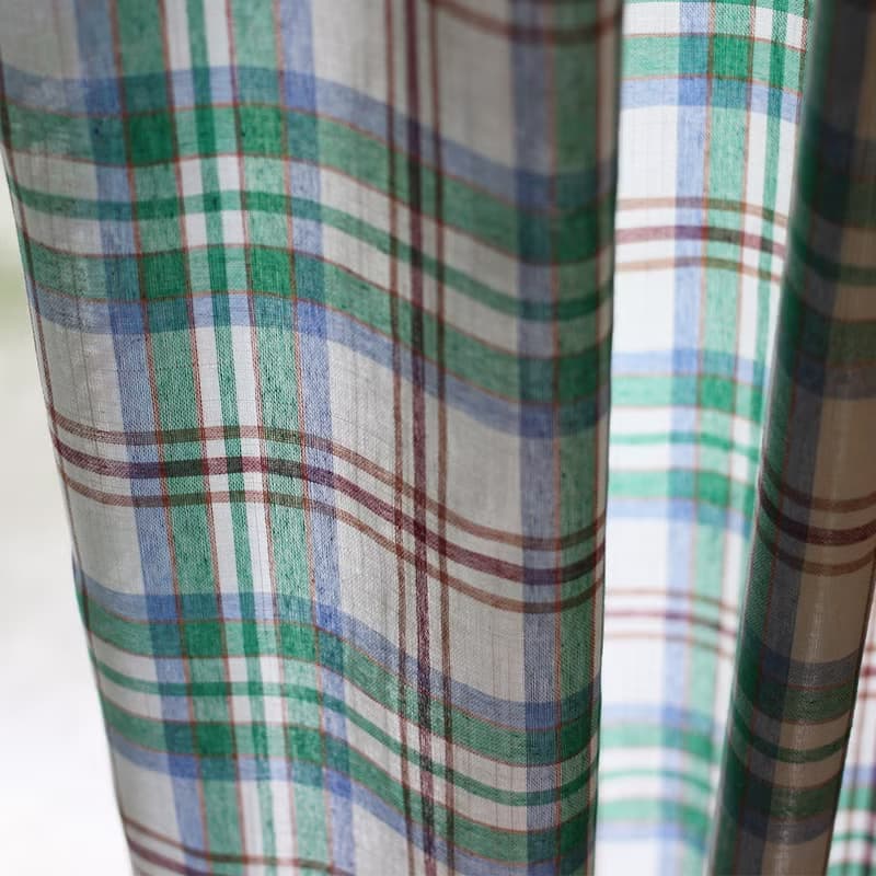 green check curtain (210cm)
