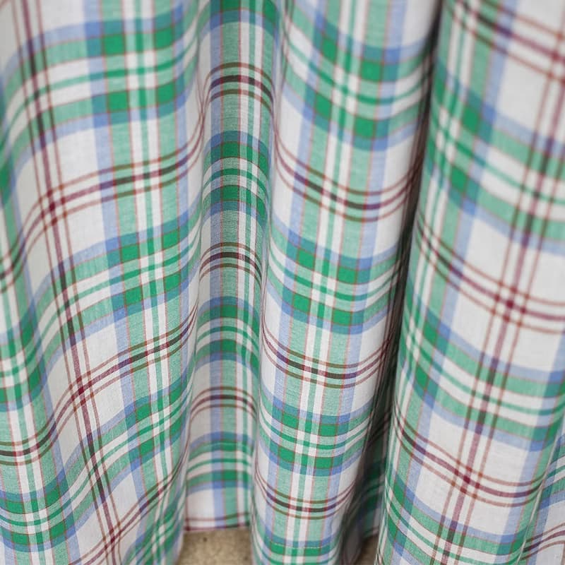green check curtain (210cm)