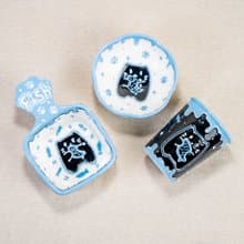 Blue Cat Kitchenware Collection, Small Black Coffee Mug, Cute Tiny Cat Ring Dish