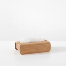 Tetrad 手工木製面紙盒 ∣ 白橡面‧胡桃座