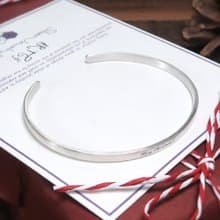 秘語悄悄 3mm極細純銀刻字手環 霧面款 女生手環