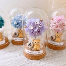 永生花玻璃盅-小 l 共4款 永生繡球花樹 乾燥花盅 乾燥花 繡球花