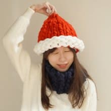 【影片教學】毛線聖誕派對帽 DIY材料包 新手OK