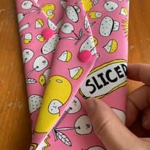 文青風環保筷袋  玉米會笑 粉  手作餐具袋.交換禮物.嚴選最