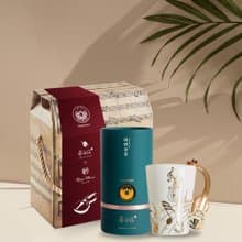 【凱翊音樂x慕耕活】聯名茶金禮盒 小提琴把手燙金瓷杯 淡奶金萱