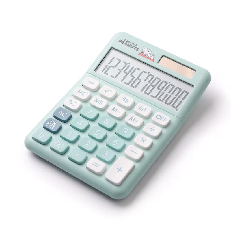 Peanuts史努比計算機 懶洋洋-Snoopy正版文具 太陽能雙電源計算機