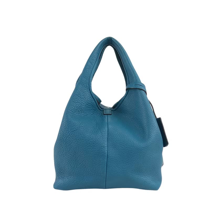 【 日本直送　名牌中古包 】LOEWE ロエベ カリエPM ハンドバッグ ブルー カデナモチーフ レザー ミニバッグ vintage ヴィンテージ 2t2tsk