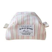 vintage stripe pouch M_pink