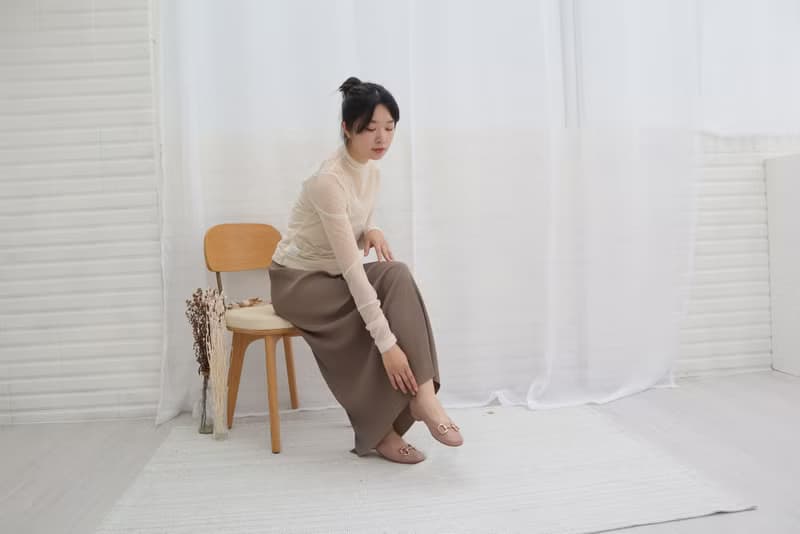 【愛漫延】馬銜釦平底鞋_霧玫瑰