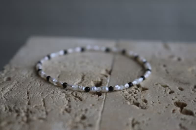 六月誕生石 手環 珍珠 月光石 尖晶石 - 小毛驢 -