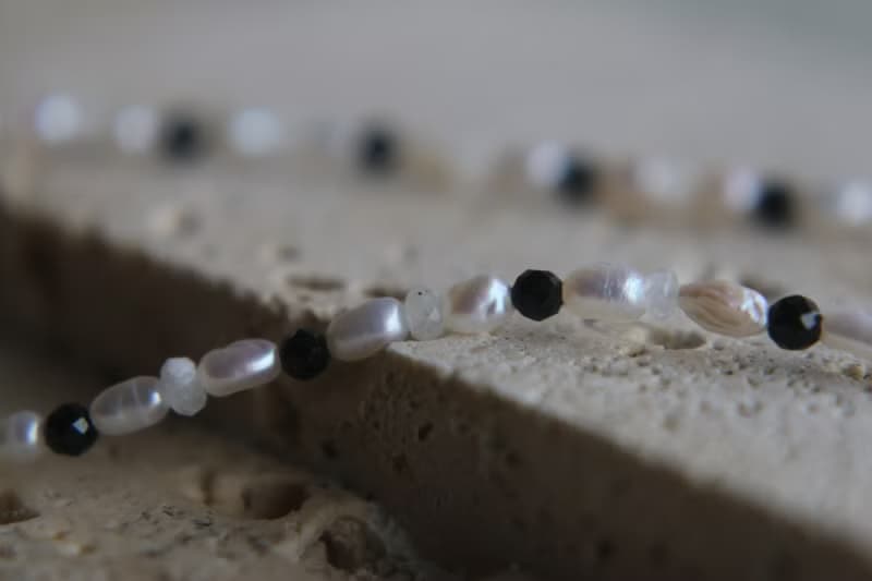 六月誕生石 手環 珍珠 月光石 尖晶石 - 小毛驢 -