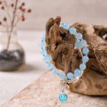 Wish 925純銀海藍寶香薰精油手鍊