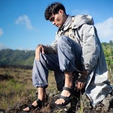 【春夏新版】indosole ADVENTURER 環保涼鞋 墨碳黑 男