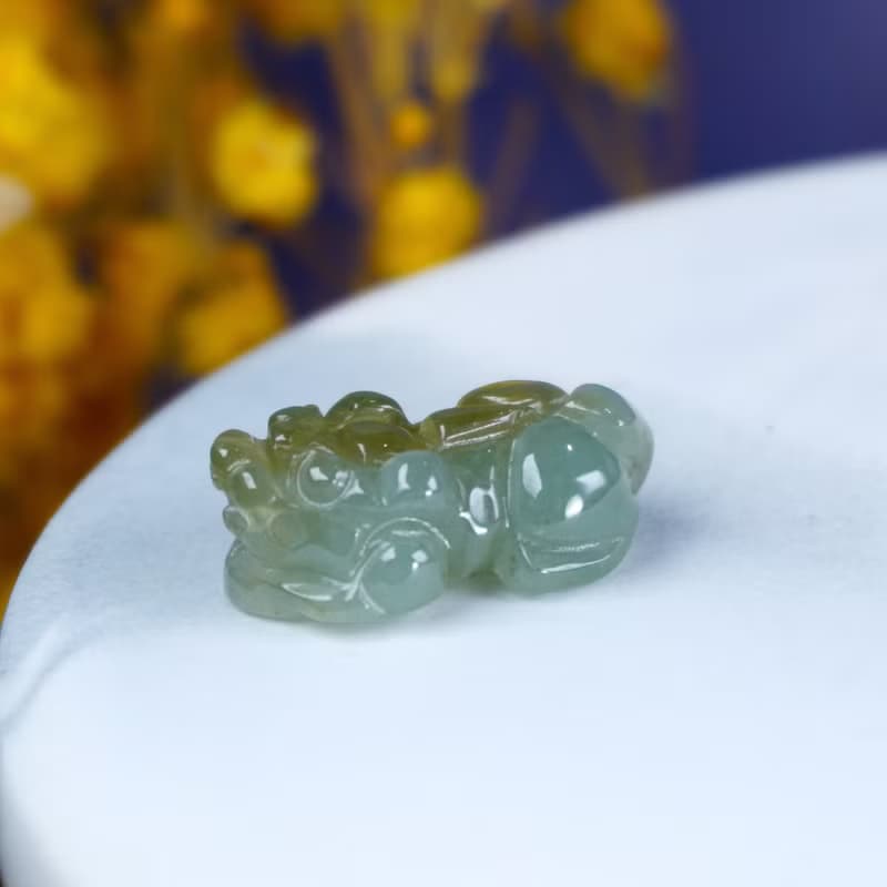【招財神獸】冰雙彩翡翠招財貔貅 | 天然A貨翡翠 | 送禮