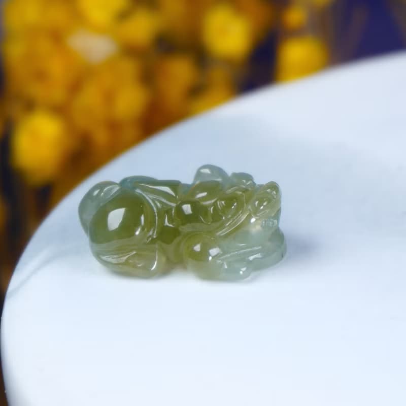 【招財神獸】冰雙彩翡翠招財貔貅 | 天然A貨翡翠 | 送禮