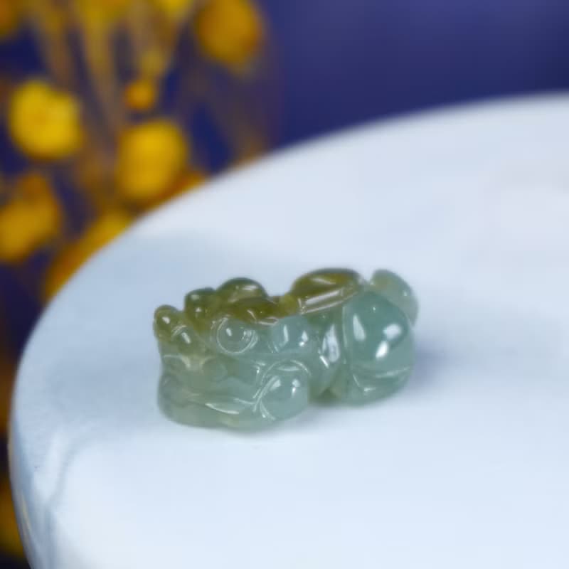 【招財神獸】冰雙彩翡翠招財貔貅 | 天然A貨翡翠 | 送禮