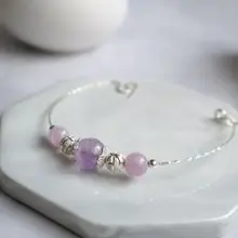 【Amethyst Series】原創DIY手環 薰衣草紫晶 紫鋰輝 925純銀手鍊