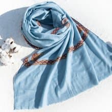 克什米爾 喀什米爾Cashmere 羊絨圍巾 純羊毛圍巾 戒指絨披巾刺繡