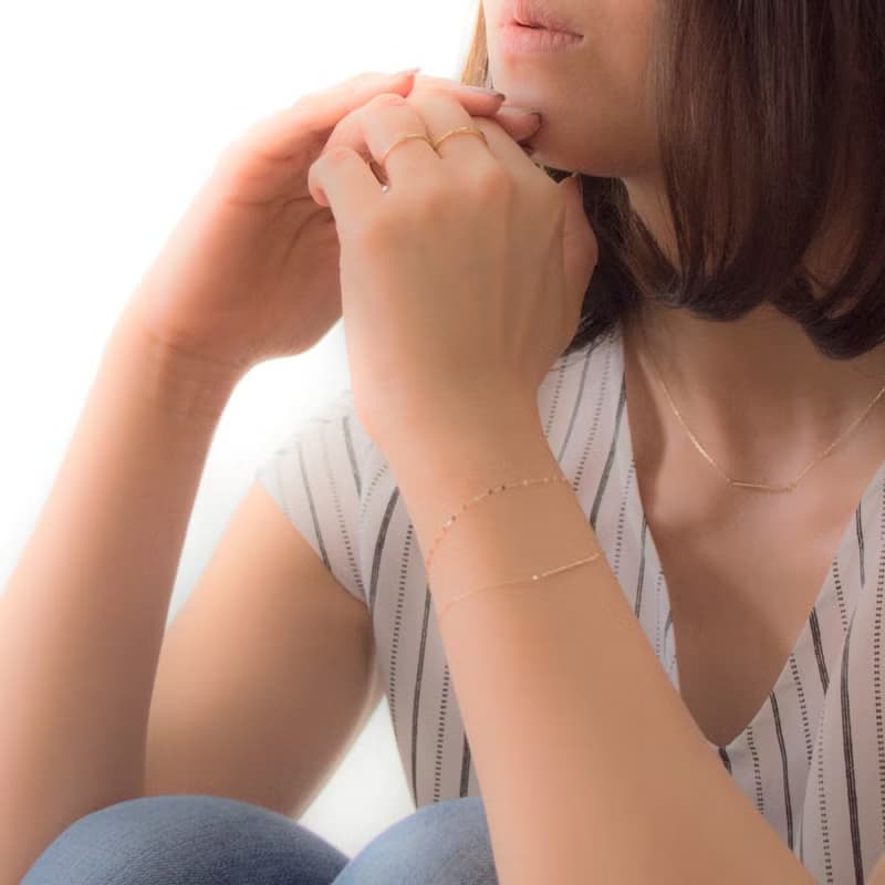 Necklace/K10 Cut bar Necklace/項鍊 金 飾品