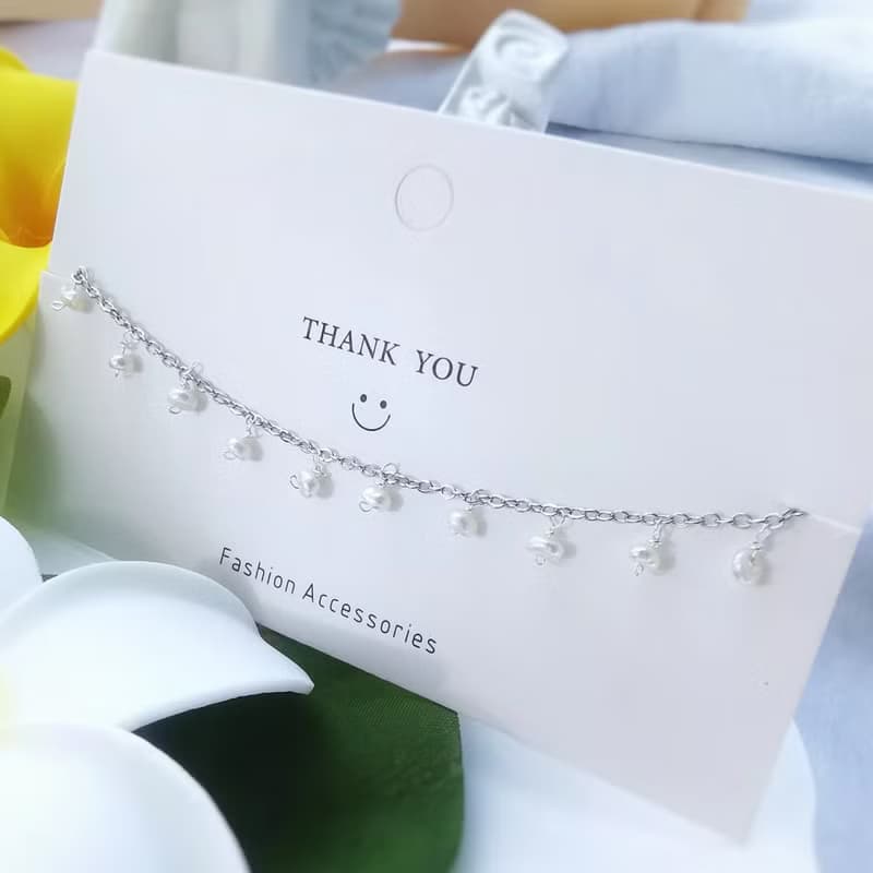 14Kgf / 925純銀天然珍珠米粒手鍊