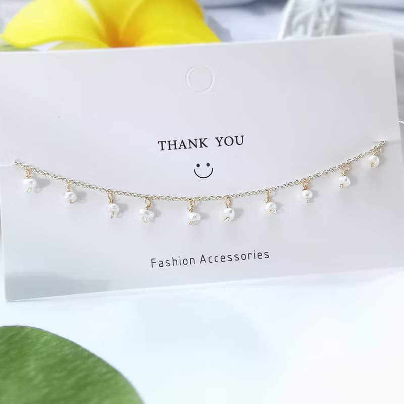 14Kgf / 925純銀天然珍珠米粒手鍊