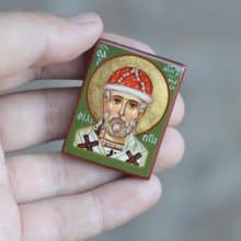hand painted orthodox wood icon Saint Philip Metropolitan holy bishop of Moscow