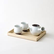 茶器　急須、湯呑2個セット 桐箱入り　錆釉