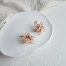 小女人 耳環 -手作水晶花 樹脂飾品 禮物 閨蜜飾品