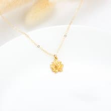 【Angel & Me】荷花 蓮花 s925 純銀厚鍍24k純金項鍊 生日禮物