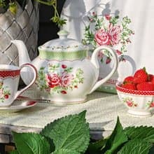 【2件7折】丹麥GreenGate Mary white 茶壺/茶壺布/拿鐵碗
