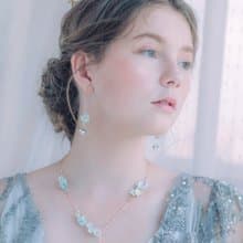 Pamycarie ZINNIA 手造樹脂黏土百日草花束珍珠公主項鍊