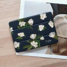 iPad 12.9/Air5/iPad 9/mini 7 柔白香氛花朵 皮革平板保護套