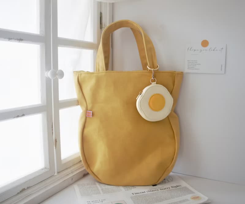 荷包蛋皮革造型零錢包 | 掛飾