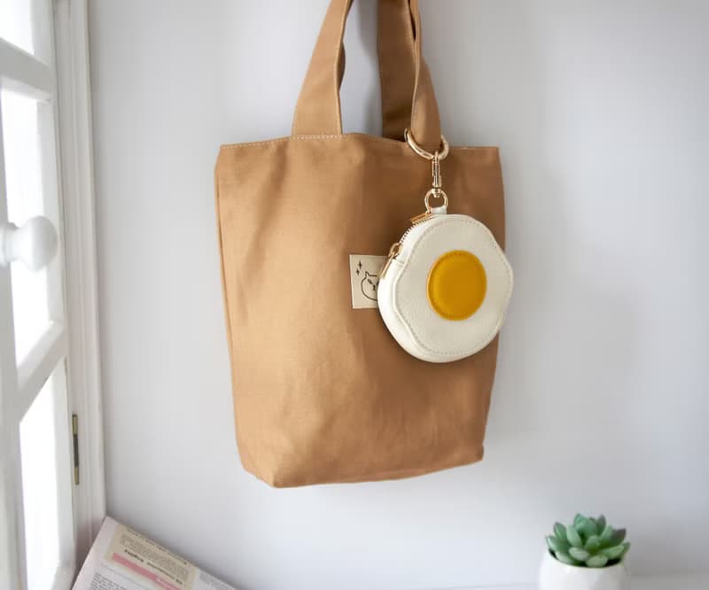 荷包蛋皮革造型零錢包 | 掛飾