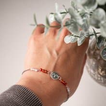 April birthstone, Aries Zodiac bracelet, Zircon, 925 silver, Christmas gift,